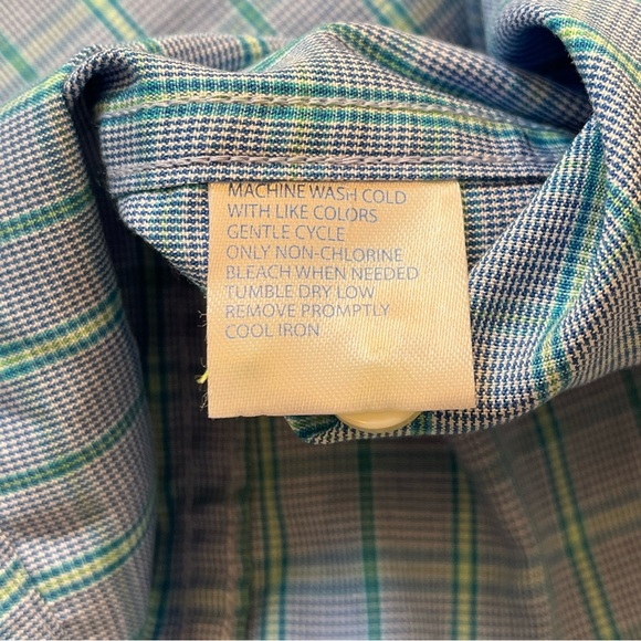 Southern Tide Shirt Blue Green Plaid Trim Fit Cotton Button Up Casual Business - Picture 5 of 9